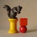 vintage tiny brass squirrel figurine