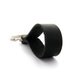Loop Style Leather Keychain in Simple Classic Black
