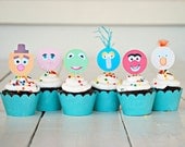 The Vintage Muppet Collection - Custom Cupcake Toppers and Their Wraps from Mary Had a Little Party