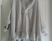 Silver Grey Oversized Cotton Shirt