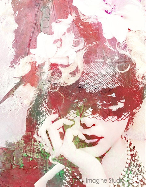 Art, Photography, Portrait, Woman Portrait,  Fine Art Print, Giclee Archival Print, Photomontage, Collage, Painted Photographs,