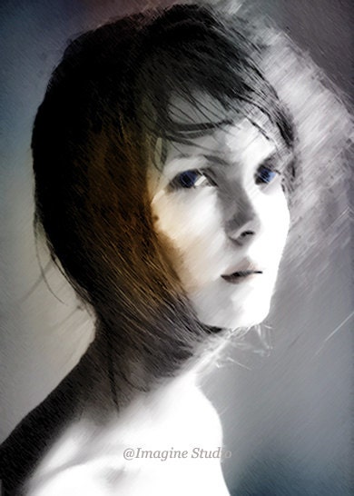 Art, Photography, Surreal Photography, Woman Portrait, Ethereal Photo Montage, Fine Art Print, Photomontage, Collage, Painted Photographs,
