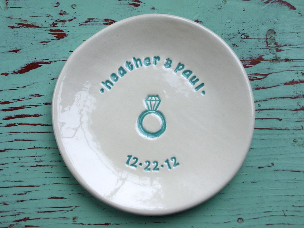 Custom Engagement, Wedding or Anniversary Dish