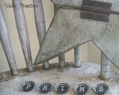 Bottle Cap Magnets - PRIMS Typewriter Keys Magnets, Primitive, Set of 5