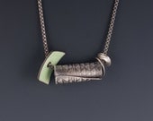 silver and enamel necklace