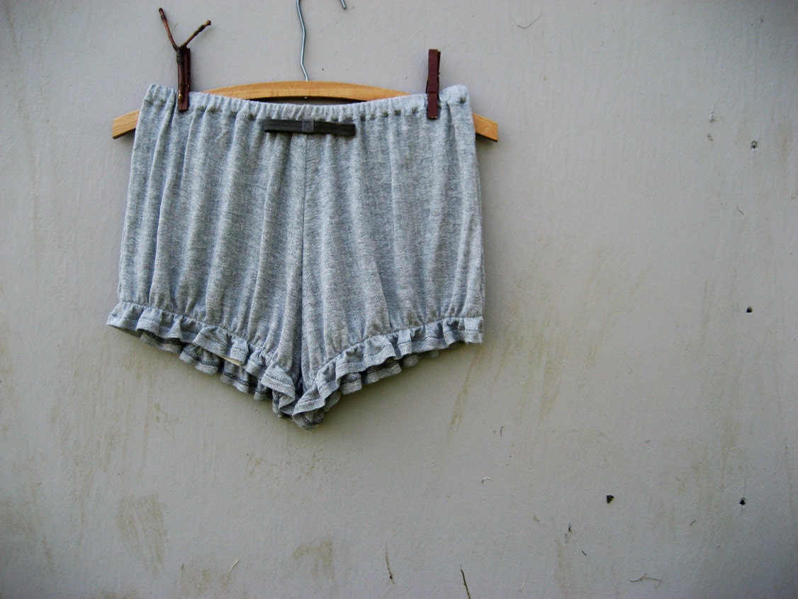 Storm Cloud Gray Pointelle Bicycle Bloomers size Small Ready to Ship