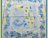 Vintage Printed State Souvenir Tablecloth - Florida - Bold Color and Graphics