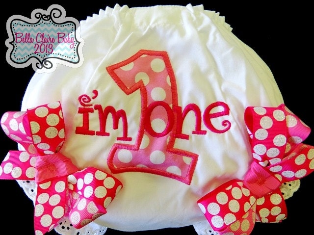 Birthday Diaper Covers bloomers Ready to Ship size 6-12 months monogrammed diaper covers pink sparkles