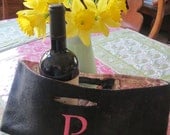 Not Your Usual Wine Bag Personalized Monogrammed P made ready to ship