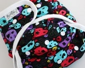 waterproof swim diaper diaper cover Starry Skulls Ready to Ship One Size
