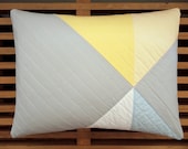Geometric Modern Lumbar Pillow - Silver Pinwheel