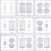 White and Gray Chevron Riley Chevron MEDIUM Double Light Switch Cover Modern Home Decor Grey Switchplate