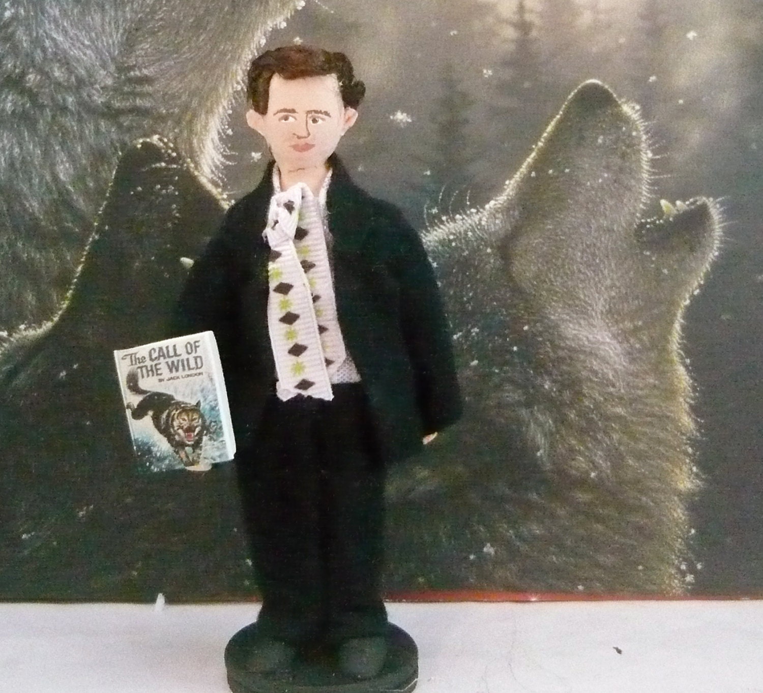 Writer Doll Jack London Call of the Wild Art Miniature