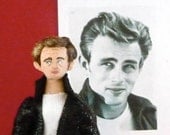 James Dean Doll Miniature Art Collectible 1950s Era