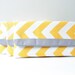 Yellow and Gray Chevron Clutch Purse, Bridesmaid Gift, Wedding Clutch