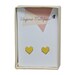 Pixel heart - vermeil - sterling silver gold earrings