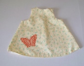 Infant-Toddler Sun Dress-Yellow-Butterfly-Applique-Two Piece