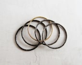 Steel & 14k Gold Stacking Rings