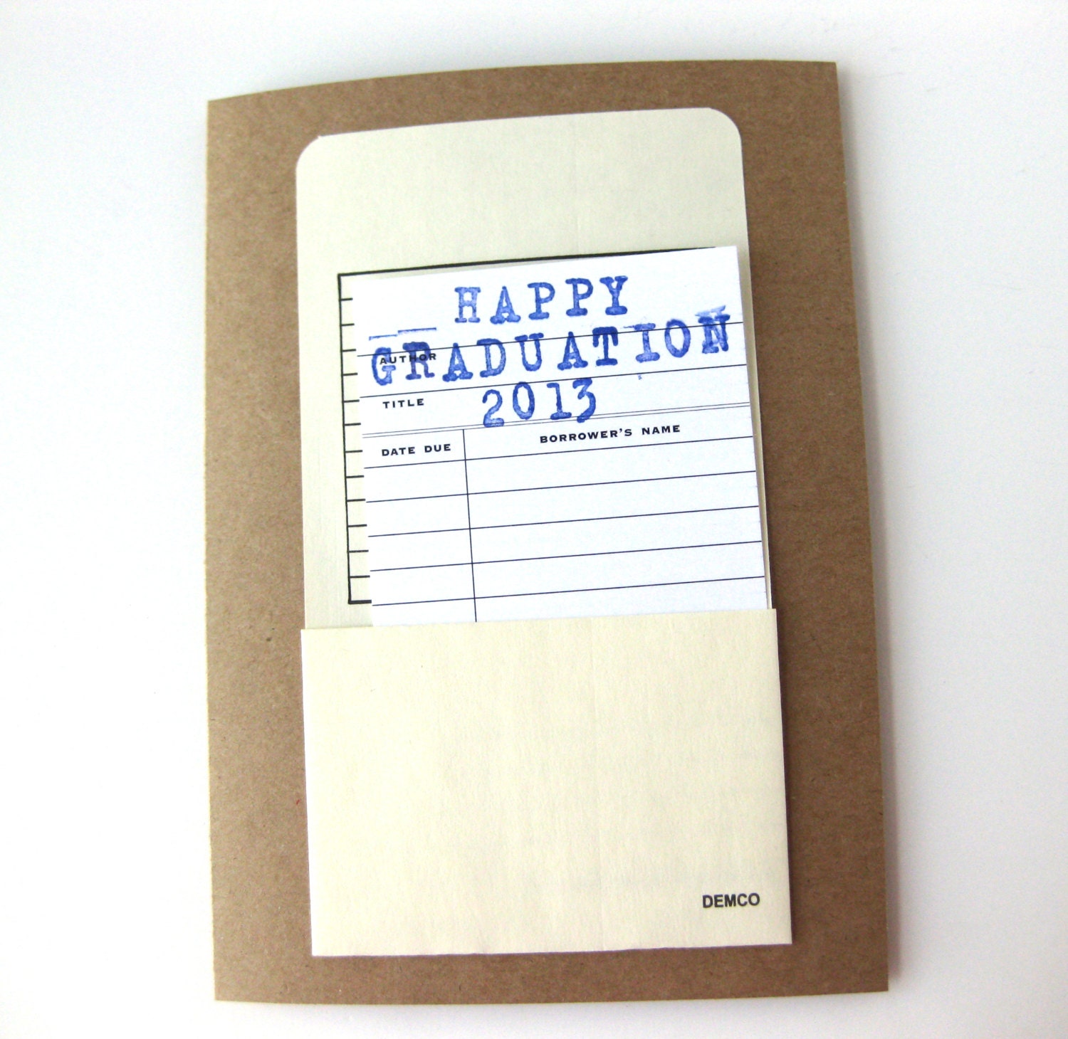 Graduation Card 2013 // Personalized Custom Message Library Card