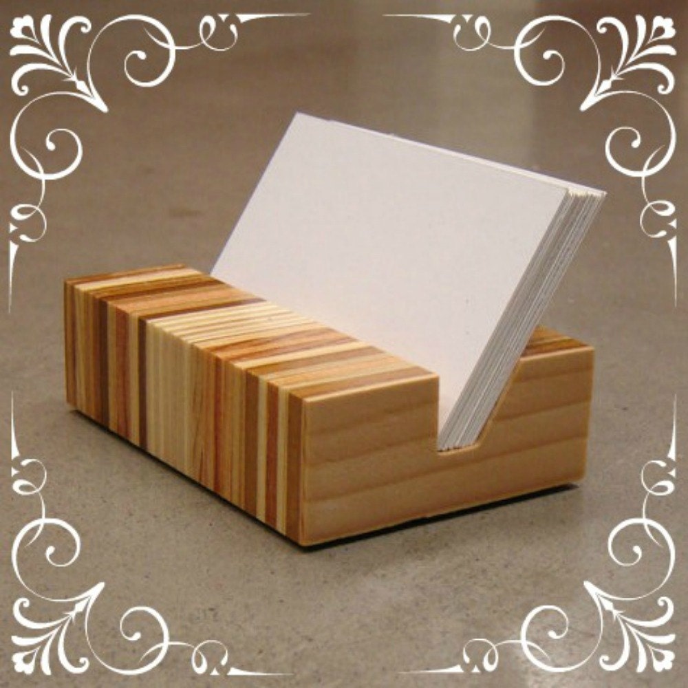 Business Card Holder in Reclaimed Wood