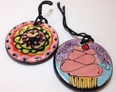 Set of 2 Affirmation Ceramic Ornaments