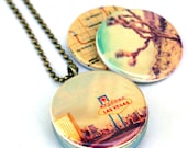 Las Vegas Locket - Magnetic Necklace - Upcycled Jewelry by Polarity and Myan Soffia - 3 NECKLACES IN 1