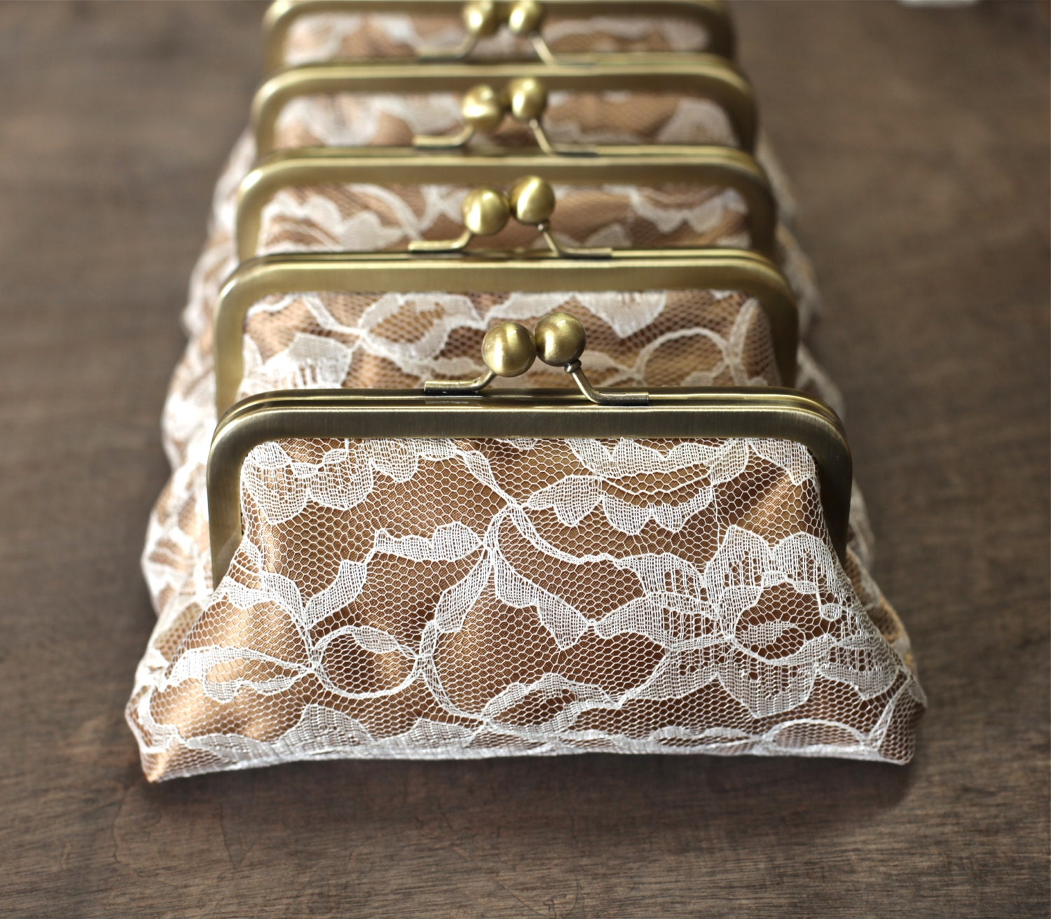 Personalized Bridesmaids Gifts - Lace Clutches
