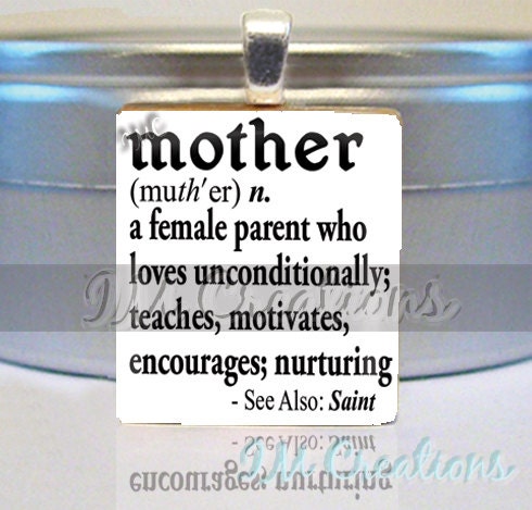 Scrabble tile pendant - Mother's Day Define Mother