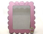 Frame Earring Holder Organizer Wood Pink Black Princess
