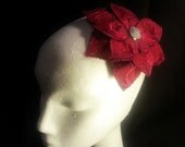 Burgundy Fascinator - Repurposed Fashion-  Gift for Mom