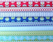 Color Me Retro fat quarter bundle--10 pieces---2-1/2 yards total--Jeni Baker for Art Gallery Fabrics