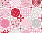 Polka Dot Stitches Designer Cloth Pink - 1/2 Yard