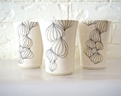 Bulbous Tumblers, handmade set of four