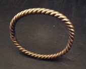Vintage Brass Hinged Rope Bracelet