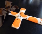 Baptism Cross - Children's Hand Painted Ceramic Cross - Great Baptism, Christening or Shower Gift