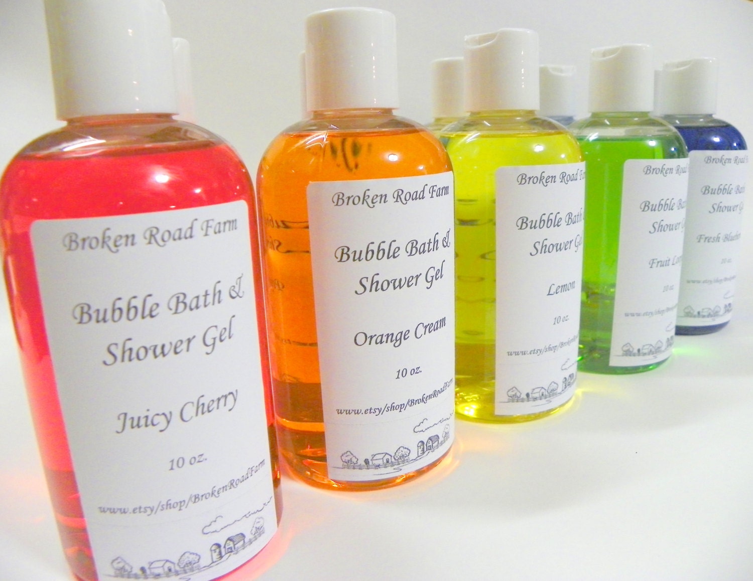 Soothing, Moisturizing Bubble Bath, Shower Gel - Homemade in assorted fragrances