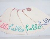 Hello Tags Set of 4