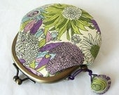 Round Coin Purse with a little shell charm- Liberty flower