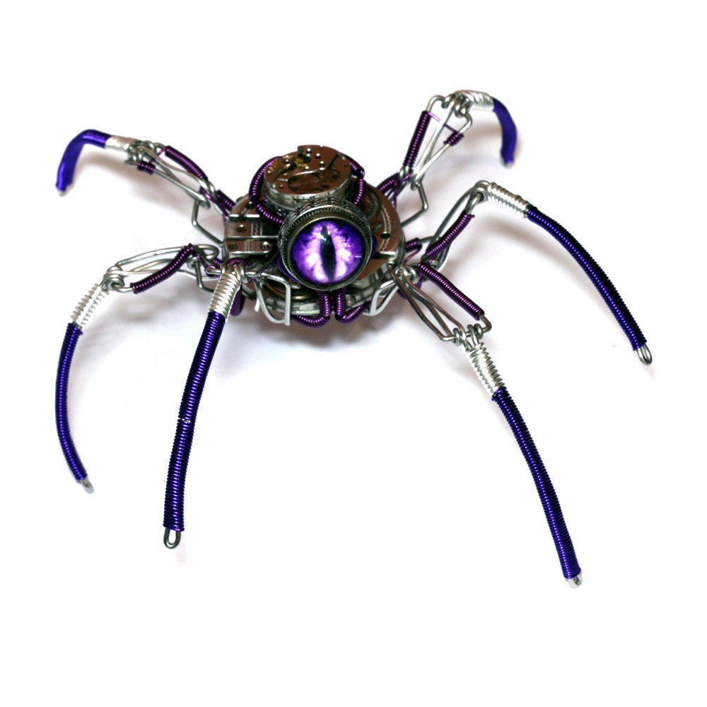 Steampunk Purple Insect Sculpture