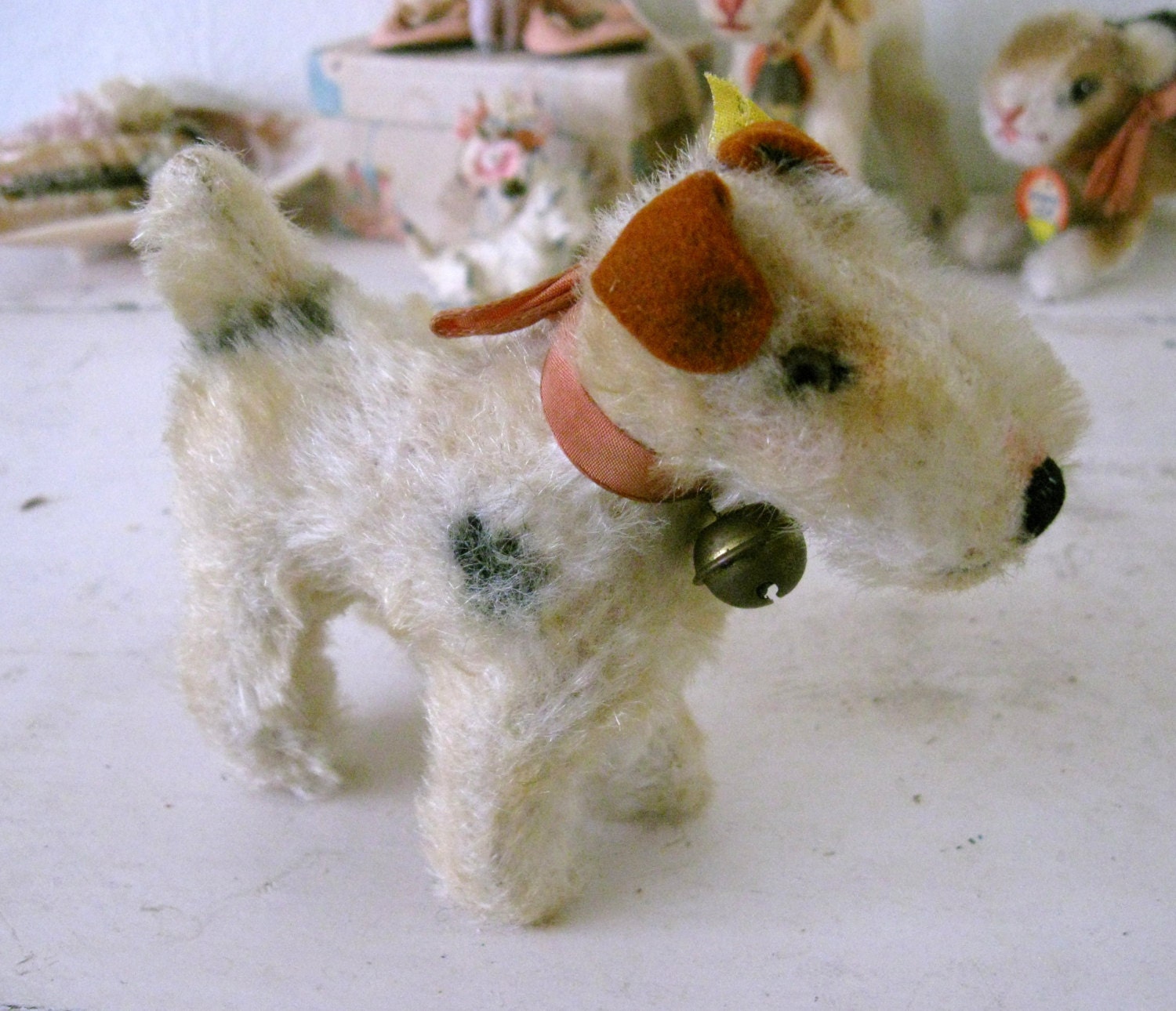 Steiff Foxy Fox or Ginny's Dog Sparky Adorable Mohair Stuffed Animal Dog