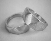 sterling silver faceted ring