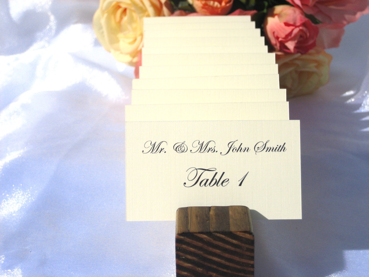 Ivory Linen Printed Place Cards-Set of 100