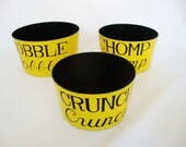 vintage snack canister set with lid nesting lacquerware bowls