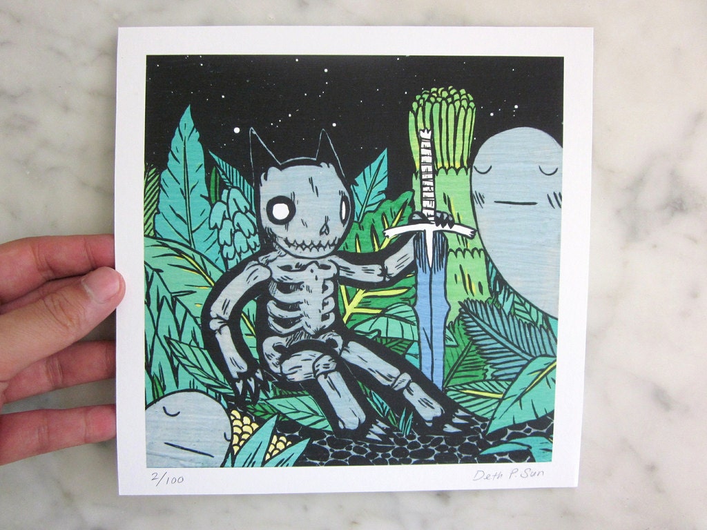 Skeleton in Jungle Print
