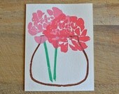 Peony Notecard