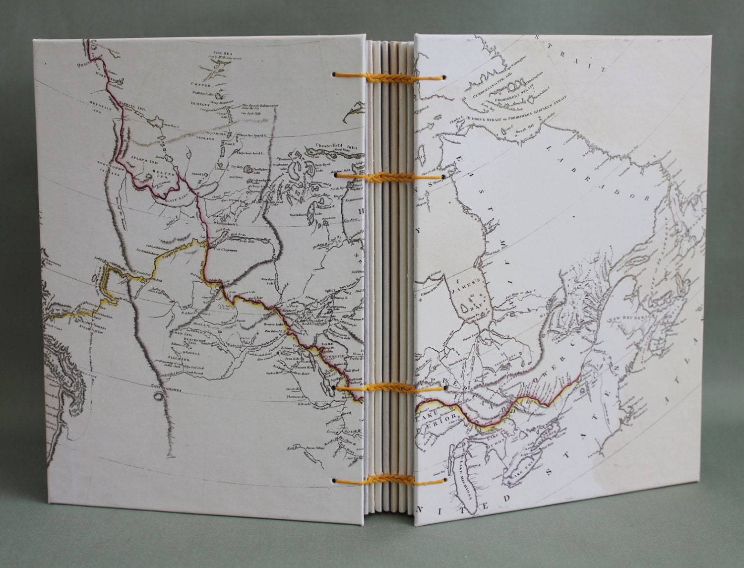 Canada Explorer Routes Ancient Map Travel Journal by PrairiePeasant