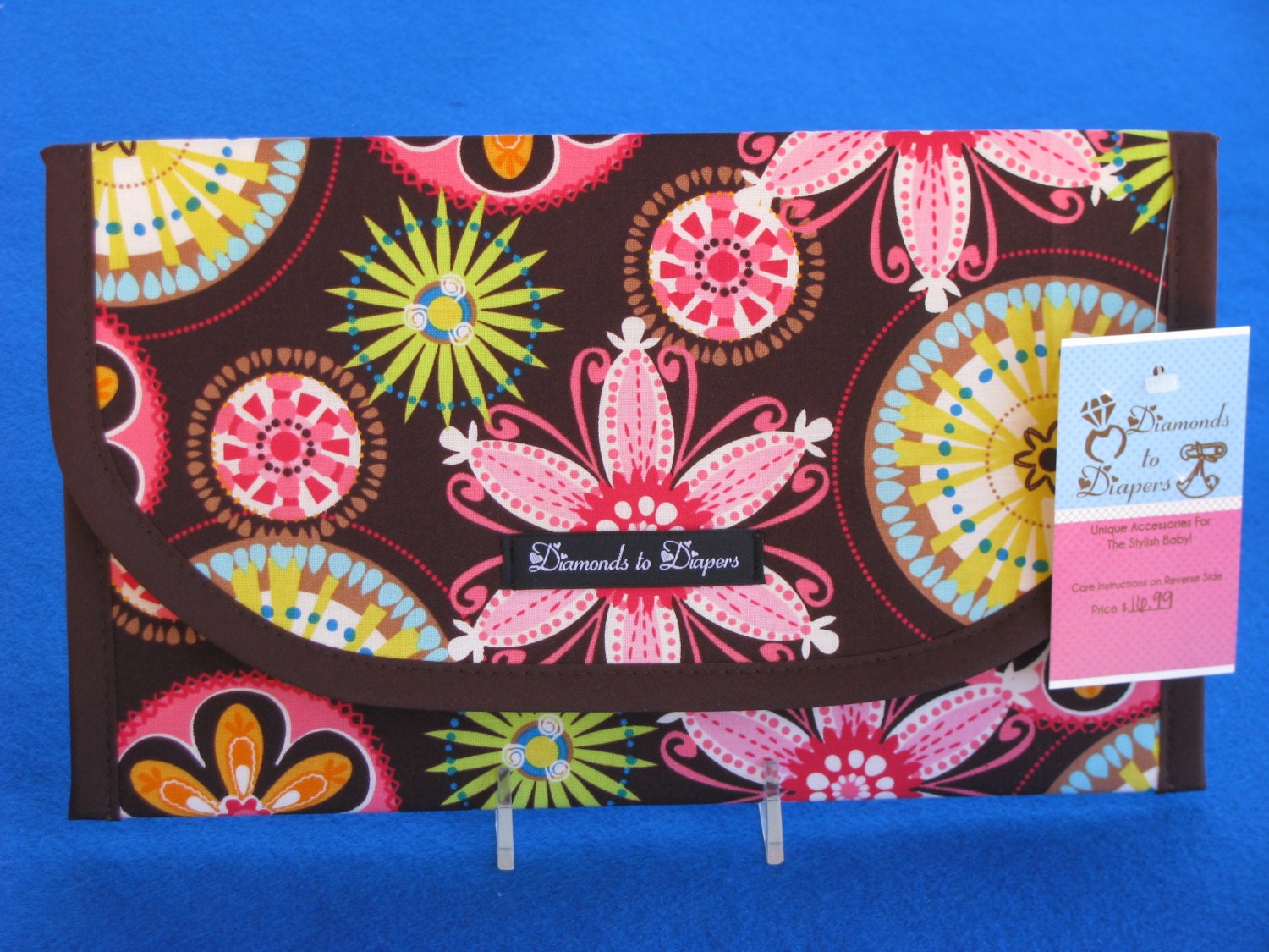 Carnival Bloom Diaper and Wipes Case Holder Clutch