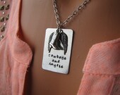 Cowboys And Angels Hand Stamped Charm Necklace Cowboy Boots Angel Wings Western Jewelry