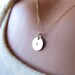 Personalized Gold Initial Necklace Monogram Charm Tag Necklace 14K Gold Filled Monogrammed Jewelry