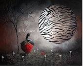 GORGEOUS CANVAS PRINT limited edition Signed Shawna Erback Surreal Landscape Pretty Moon